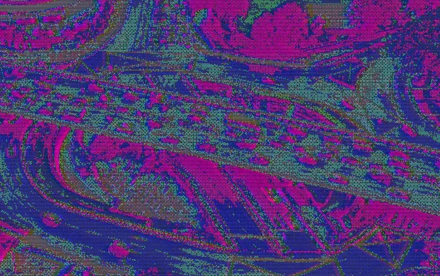 A dithered infrastructure map