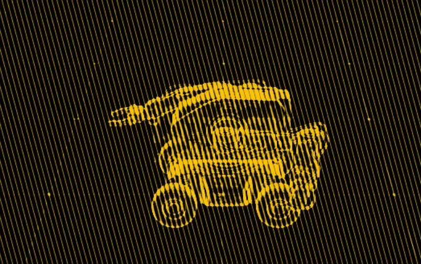 A dotted scan of a robot